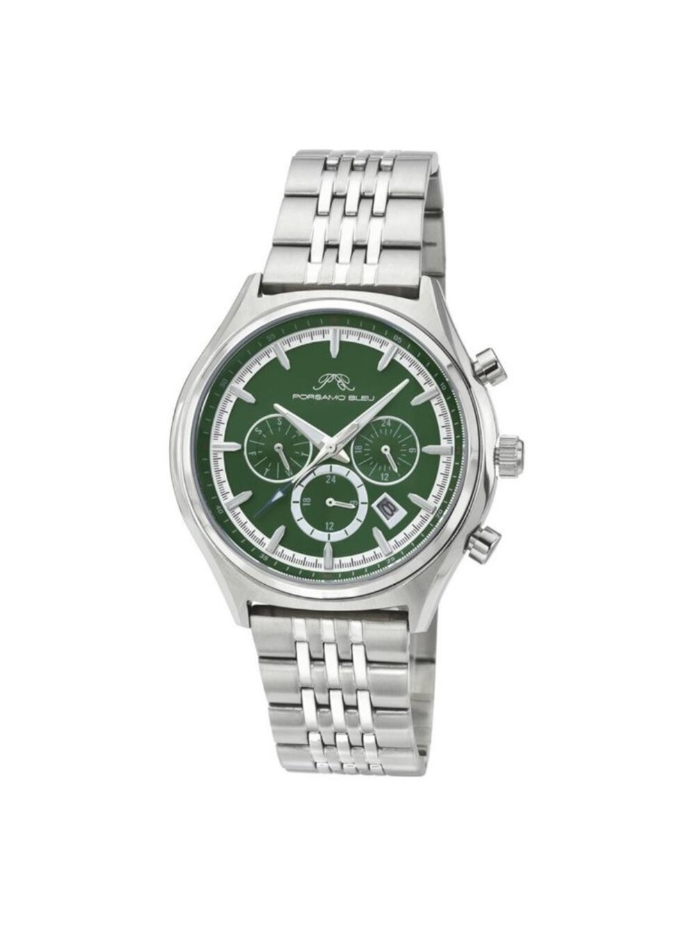 NWT Porsamo Bleu Charlie Silver-tone Dial Men's Watch